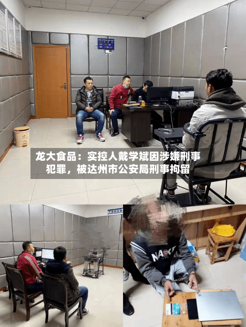 龙大食品:实控人戴学斌因涉嫌刑事犯罪,被达州市公安局刑事拘留