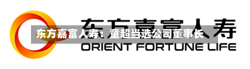 东方嘉富人寿:童超当选公司董事长